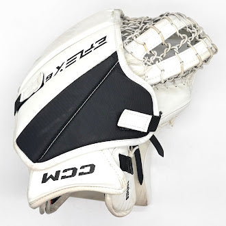 Gants de gardien de but CCM Extreme Flex 6 Pro d'occasion (blanc/noir/jaune)